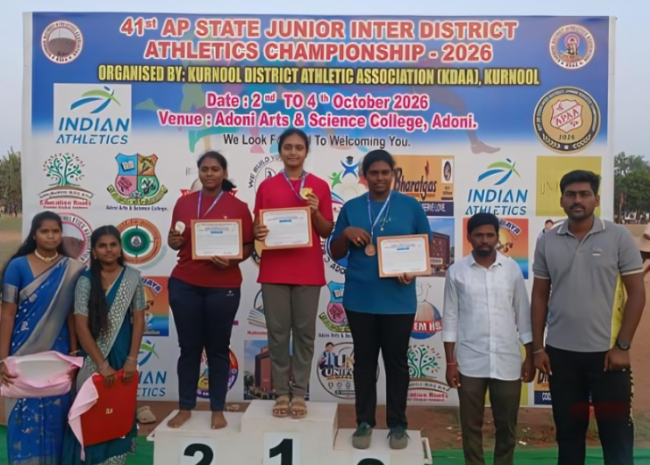 G. Baby Sri. Wins Gold Medal in Discus Throw at Andhra Pradesh State Junior Championship